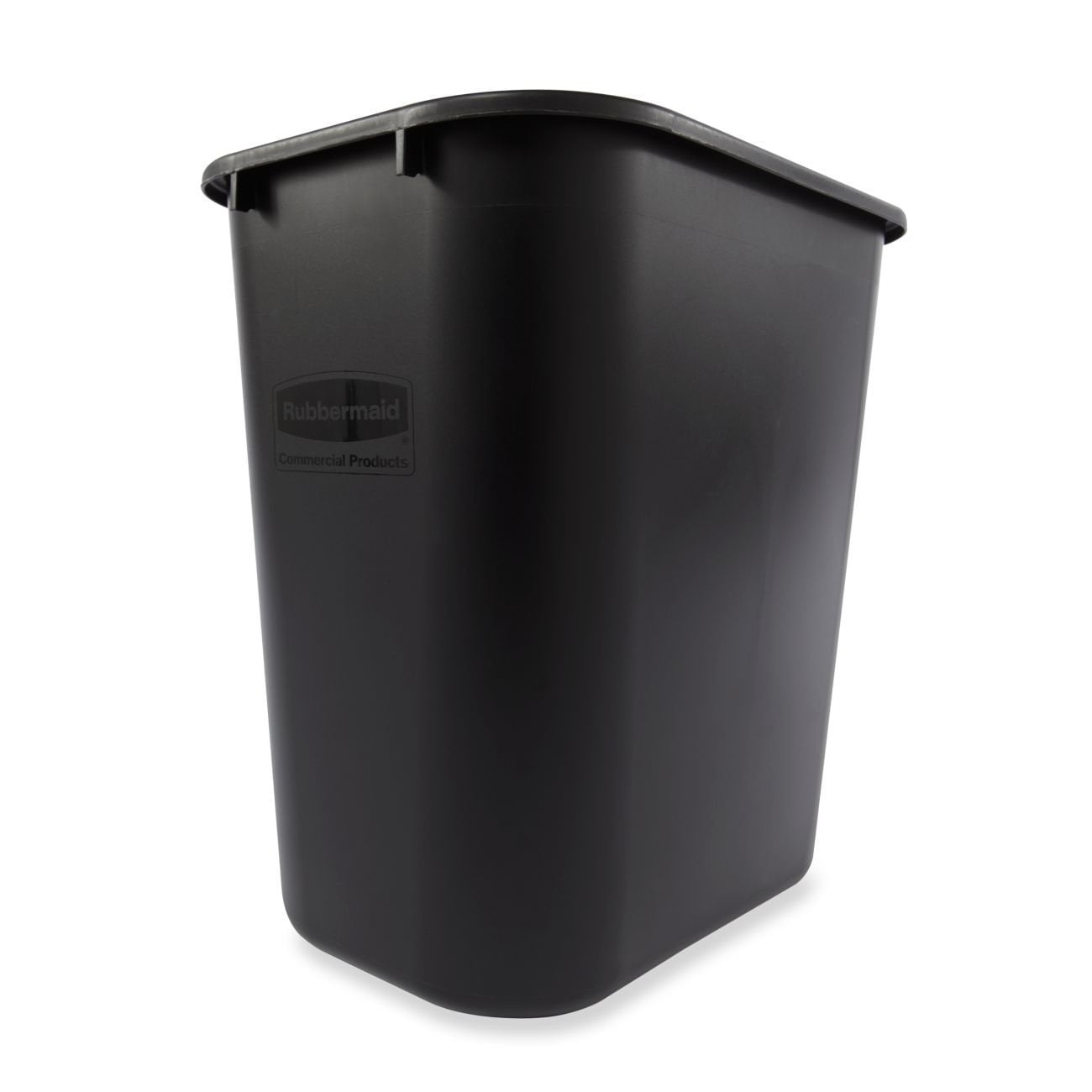 Rubbermaid Commercial Products Fg295600Bla Plastic Resin Wastebasket Trash Can for Bedroom Bathroom, Office, 7 Gallon/28 Quart, Black (Pack of 12)