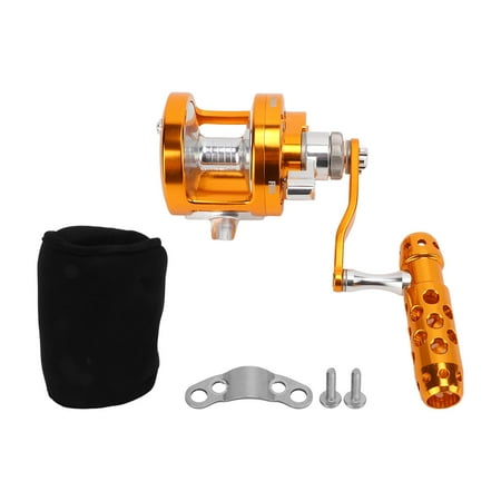 Aluminum Alloy Trolling Fishing Reel Offshore Deep Sea Fishing Reel Single Speed Baitcasting Fishing ReelSY90 Right Hand