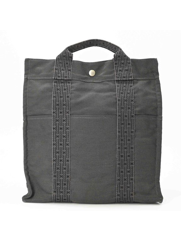 Pre-Owned HERMES Herline Sac à Dos MM Backpack, Rucksack, Nylon Canvas, Gray
