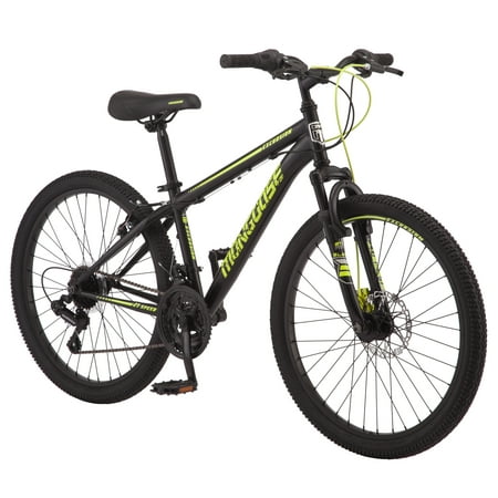 Mongoose Excursion mountain bike, 24-inch wheel, 21 speeds, boy frame, black