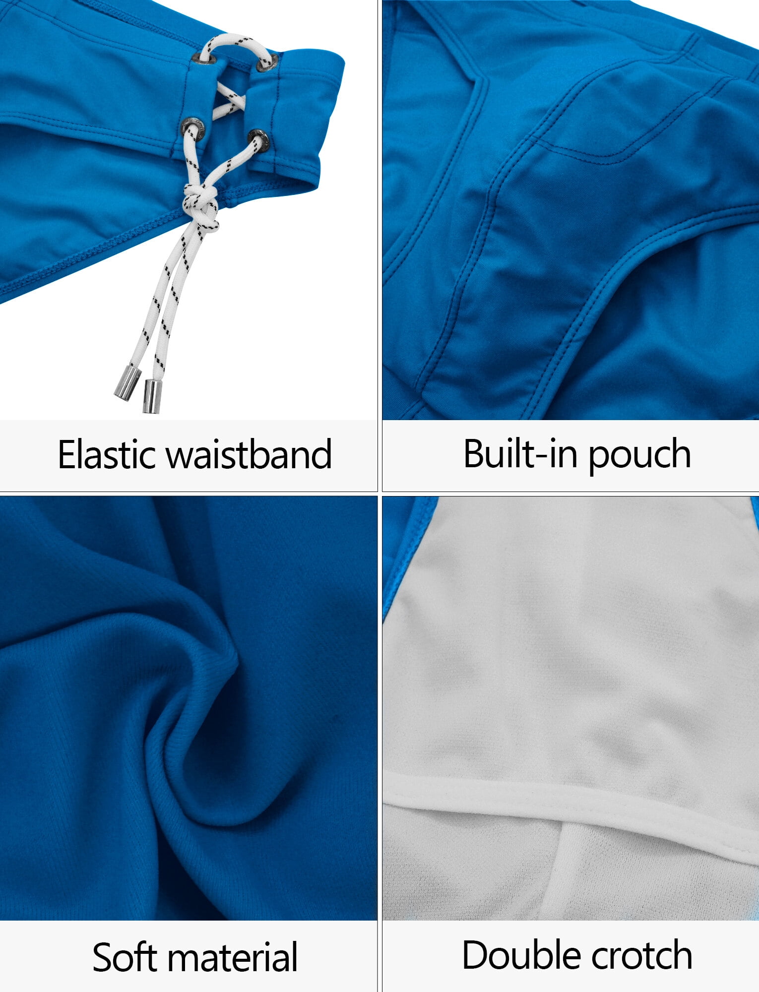 Low Rise Swim Briefs for Men Solid Bikini Swimsuit Casual Beach Triangle Swimwear Quick Dry Athletic Bathing Suit Side Lace Up Stretch Surf Underwear