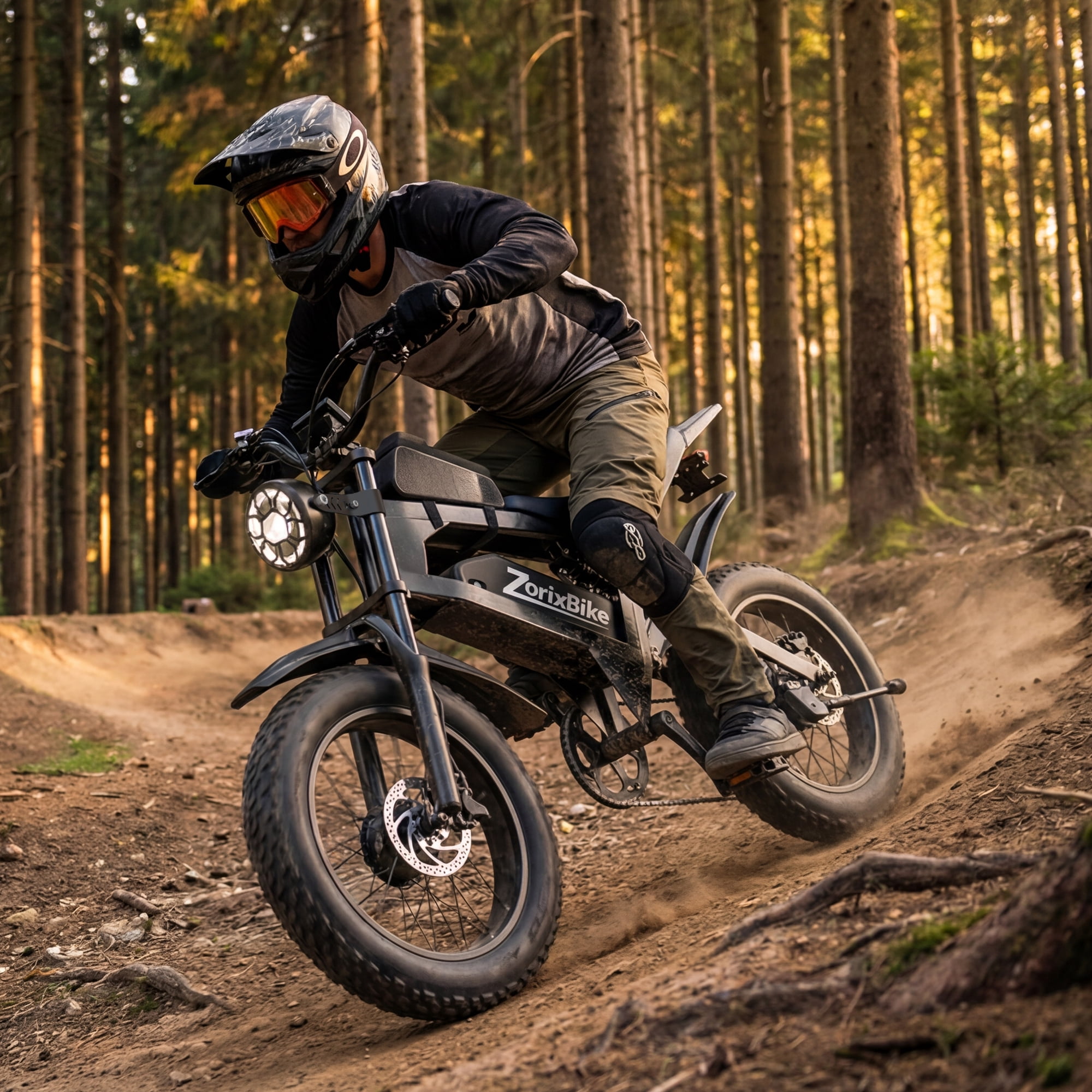 ZorixBike R8 Pro 3000W Peak Dual Motor Electric Bike for Adults, 20" x 4.0" Fat Tire All Terrain Ebike with 48V 20Ah Removable Battery, 35MPH Max Speed, 35° Climbing Ability, 5 Riding Modes