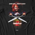 thumbnail image 3 of Chucky Child's Play 2 Sorry Jack Chucky's Back Men's Graphic T-Shirt (Black, S-2XL), 3 of 4
