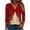 Red, variant on biudgviw Christmas 3/4 Sleeve Tops for Women Loose Print V Neck Blouses Lightweight Casual Tee Shirts Festival Outfits