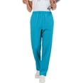 thumbnail image 2 of Women Stretch Straight Leg Pants Elastic Waist Lightweight Work Pants Casual Lounge Athletic Trousers With Pockets, 2 of 8