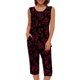 thumbnail image 1 of Conjunto de Verano para las Mujeres Impreso Cuello Redondo sin Mangas Y Pantalones, Casual Dos Piezas para las Mujeres, 1 of 9