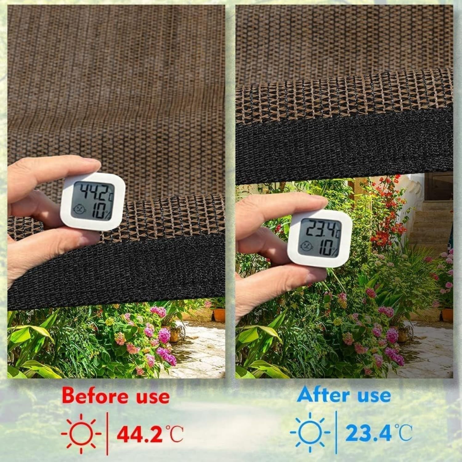 Shade Cloth, 90% Sun Shade Cloth with Grommets, Pergola Shade Cover Canopy, Mesh Tarp Sun Screens for Patio, Outdoor, Garden, Backyard - 6.5*10FT