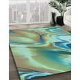 thumbnail image 3 of Ahgly Company Machine Washable Indoor Round Transitional Hazel Green Area Rugs, 6' Round, 3 of 7