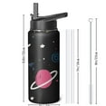 thumbnail image 4 of Galaxy Insulated Water Bottle with Straw & Cleaning Brush – 18oz | Leakproof, BPA-Free, 304 Stainless Steel, Wide Mouth, Travel Mug for Car, Gym, Office, Starry, Christmas Thanksgiving Gift, 4 of 5