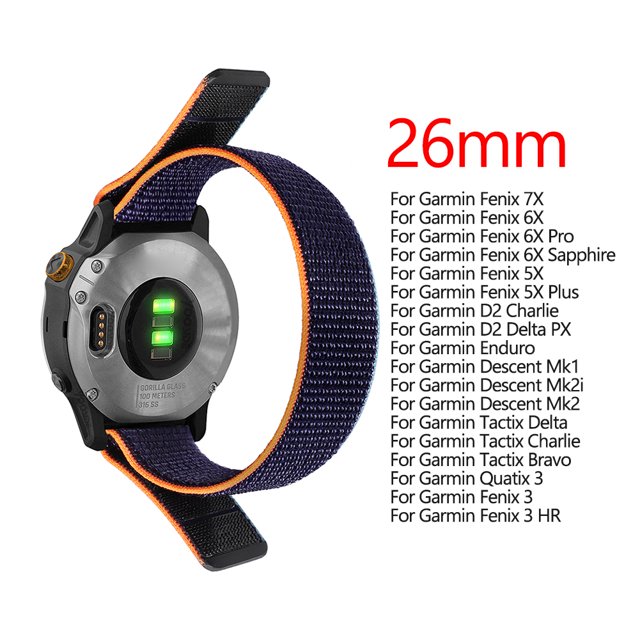 Correa de nailon para pulseras Garmin Fenix 7/7S/7X/6X/6S/6 Pro/5X/5S 20/22/26mm Ndcxsfigh Para estrenar
