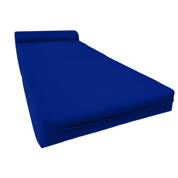 Royal Blue Sleeper Chair Folding Foam Beds, Portable Studio Sofa Guest Bed, 6 x 32 x 70