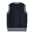 thumbnail image 4 of AHTJRT Boys Girls V Neck Sweater Vest Fashin Classic Argyle Graphics Printed Pullover Warm Knitted Sleeveless Sweater Jersey College Style Vest Blue 4-5 Years, 4 of 6