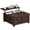 Brown, variant on Gianna Lift Top Coffee Table with Storage and Charging Station, Square Center Table with USB Ports and Hidden Space for Living Room,White