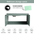 thumbnail image 3 of BNK 36'' Wall-Mounted Bathroom Vanity with White Resin Basin Sink, Modern Floating Bathroom Vanity Set, Single Bathroom Vanity and Sink Combo, with 2-Door Cabinet, 3 of 9