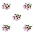 thumbnail image 3 of Ramo de flores artificiales Yuarrent 2 uds tulipanes suave simulación de tacto color púrpura, 3 of 6