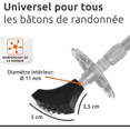 thumbnail image 3 of 12x Embouts en Caoutchouc pour Bâtons de Marche Nordique Embouts pour Bâtons de Randonnée Embouts pour Bâtons de Marche Nordique Embouts pour Bâtons de Randonnée Terrain, 3 of 5
