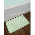 thumbnail image 2 of Abstract Bath Mat, Daisy Chamomile Petals Textured Striped Background Picnic Kitchen Spring Image, Non-Slip Plush Mat Bathroom Kitchen Laundry Room Decor, 29.5 X 17.5 Inches, Mint Green, Ambesonne, 2 of 2