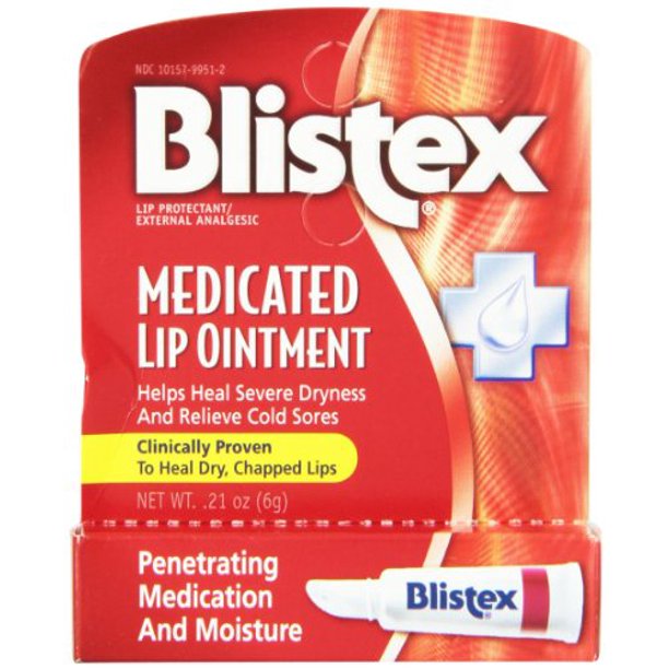5 Pack Blistex Medicated Lip Ointment for Dryness and Cold Sores, 0