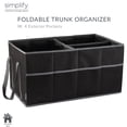 thumbnail image 2 of Simplify Collapsible Trunk Organizer with 3 Dividers, Black, 22.44" L x 13.29" x 11.02" H, 2 of 7