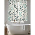 thumbnail image 5 of Teal Green Botanical Sheer Curtains 63 Inch Length 2 Panels Set Window Treatments, Rustic Country Spring Floral Summer Leaf Rod Pocket Semi Curtains for Living Room/Bedroom/Kitchen, 104"W x 63"L, 5 of 7