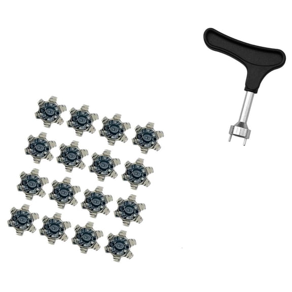 16Pcs Golf Shoe Spikes Replacement Cleats Pin Fast Twists Turn Screw Studs