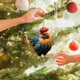 thumbnail image 3 of Christmas Rooster Ornaments Hanging Chicken Decorations Cute Christmas Tree Ornaments for Home Office Party, 3 of 7