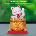 thumbnail image 4 of Solar Lucky Cat Statue Automatic Waving Arm Wealth Welcoming Cash Register Home Decor, 4 of 7