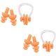 thumbnail image 1 of Tapones para los oídos de natación, 2 pares de tapones para los oídos de natación de silicona con 2 clips para la nariz para nadar, ducharse, bañarse, surfear, bucear y otros deportes acuáticos, adecuados para adultos y niños BANYUO Electrónica, 1 of 3