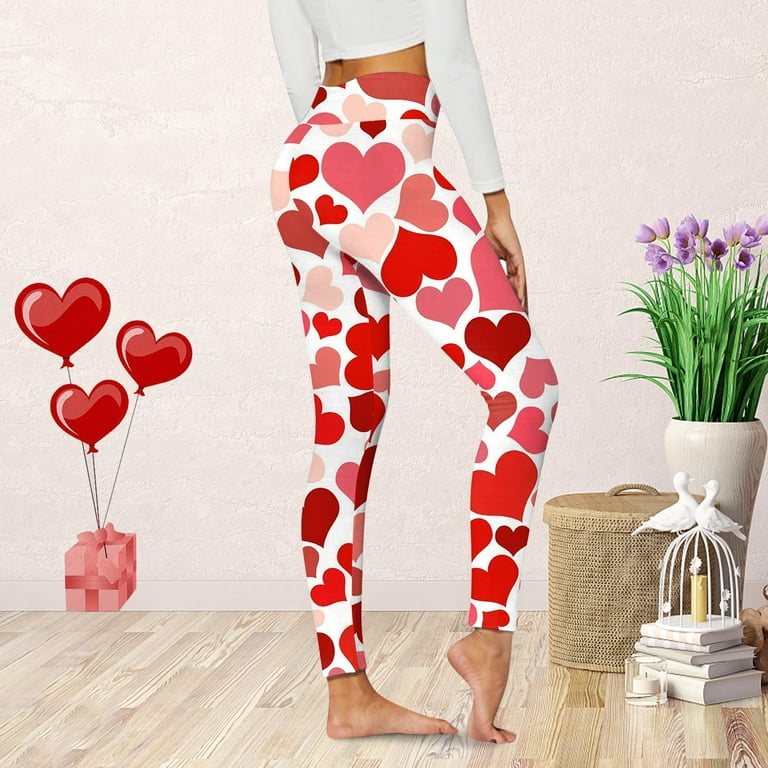 huaai women yoga leggings valentine day printing casual comfortable home  leggings womens casual jogger pants o m 