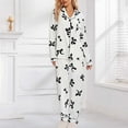 thumbnail image 2 of SJLDQY Valentines Women's Pajamas Set 2 Peice Pjs Set for Women Valentine's Day Bowknot Graphic Long Sleeve Pajama Tops Pants Soft Comfy Homewear Sleepwear Outfits, 2 of 6