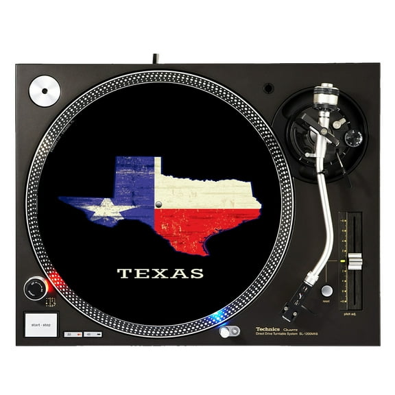 KuzmarK™ 12" DJ Turntable Slipmat - State of Texas Flag