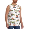 thumbnail image 2 of Pofeuu Excavator Print Men's Muscle T-Shirt, Sleeveless, Muscle Tank, Classic Muscle Tee Top For Men Casual Sleeveless Muscle T-Shirt Trendy Clothes-XX-Large, 2 of 7