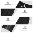 thumbnail image 3 of Mens Pants,Casual Buckle Printing Elastic Waist Drawstring Straight Pocket,Pants for Men, 3 of 8