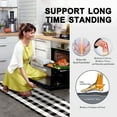 thumbnail image 5 of Carvapet Anti-Fatigue Floor Mat Cushioned Kitchen Comfort Mat, Waterproof Non-Slip Standing Desk Foam Mats and Rugs, White and Black, 17.3"x39", 5 of 7