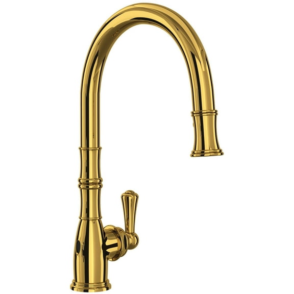 Perrin And Rowe U.4734-2 Georgian Era 1.75 GPM Pull Down Touchless Kitchen Faucet - Brass