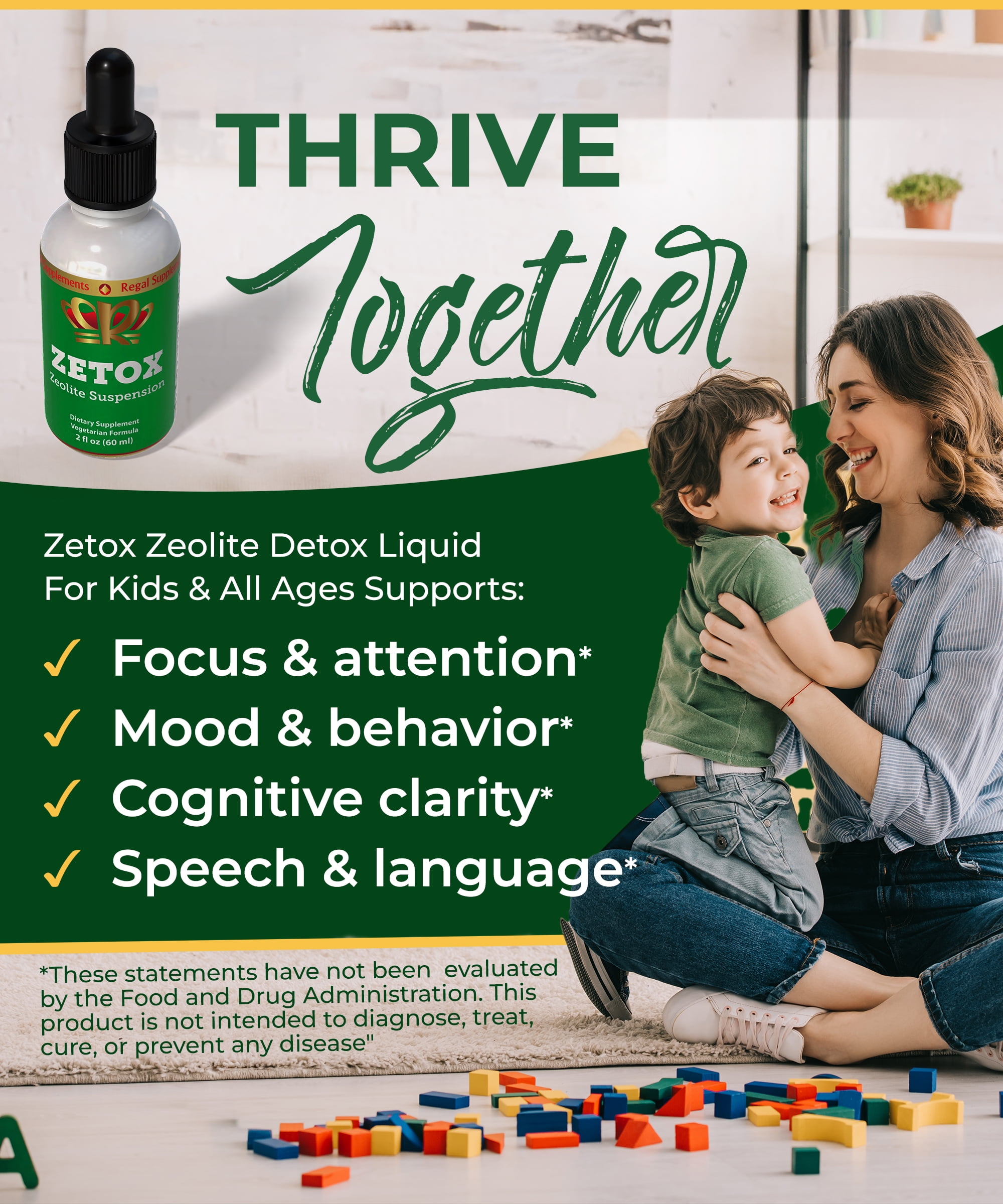 Zeo Health Zeolite Detox Cleanse for Kids and Adults, Raspberry