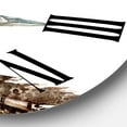 thumbnail image 3 of Designart 'Ethnic Feathers And Flowers On Native Arrows I' Bohemian & Eclectic Wall Clock, 3 of 5