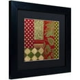 thumbnail image 2 of Trademark Fine Art "Merry Christmas Patchwork III" Canvas Art by Color Bakery Black Matte, Black Frame, 2 of 4