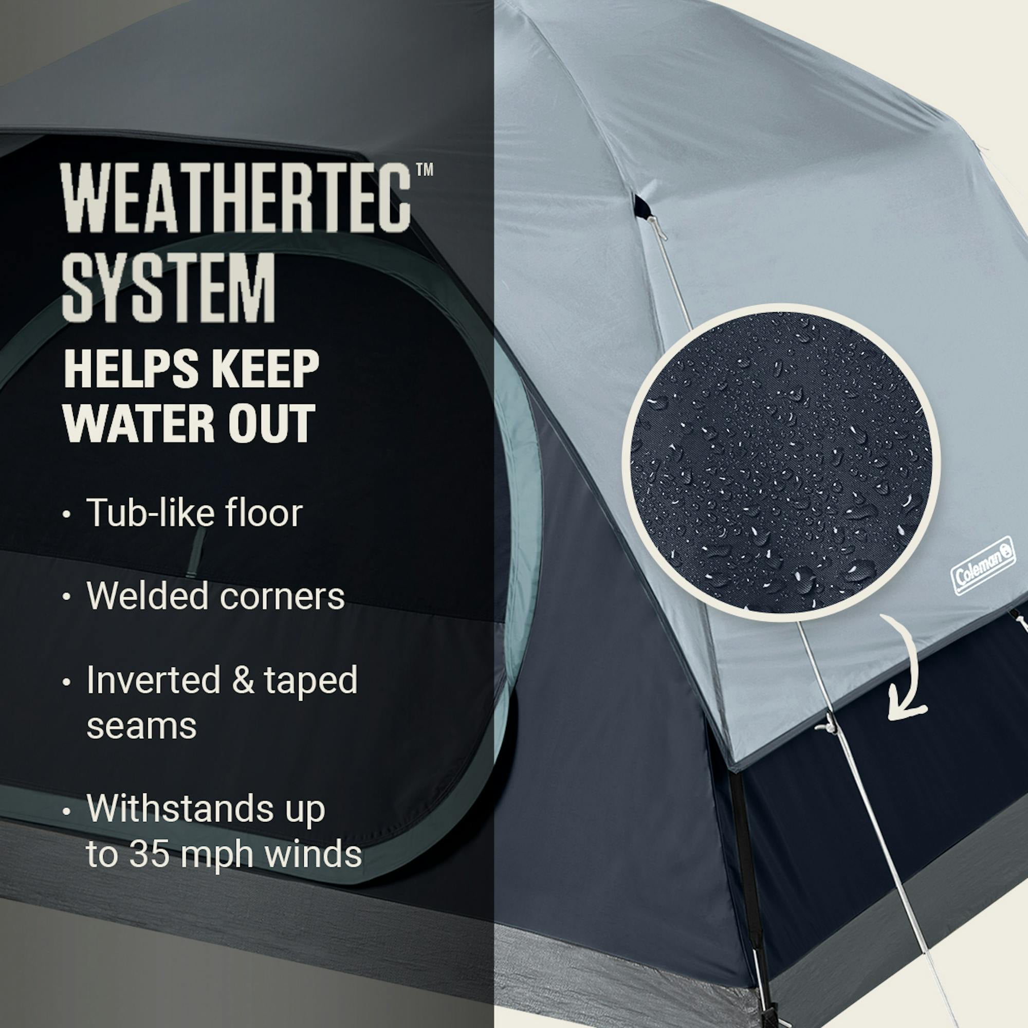 Coleman Skydome™ 4-Person Camping Tent with LED Lighting