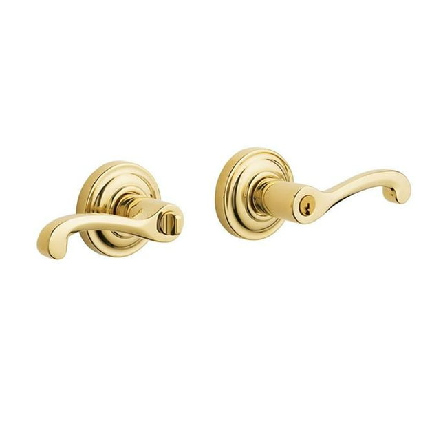 Baldwin 5248003LENT Classic Style Single Cylinder Keyed Entry Door Knob Set, Lifetime Polished