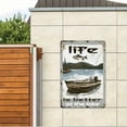 thumbnail image 4 of HELLOYOUNG Vintage Tin Sign "Life Is Better At The Lake" Metal Wall Art Rustic Lakescape Decor for Cabin Farmhouse Bar Indoor Outdoor, 4 of 6