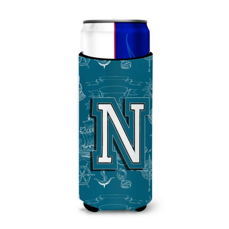 

Carolines Treasures CJ2014-NMUK Letter N Sea Doodles Initial Alphabet Ultra Beverage Insulators for slim cans Slim