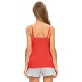 thumbnail image 3 of Dresfit Tank Tops for Women Sleeveless Camisoles Summer 2026 Scoop Neck Spaghetti Strap Undershirts Wireless Padded Yogo Shirts Lounge Gym Tanks 2XL, 3 of 5