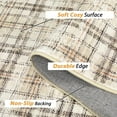 thumbnail image 5 of GlowSol 5'x7' Area Rug Modern Plaid Rug Washable Rug Farmhouse Carpet Non-Shedding Throw Rug for Dining Room Home Office, Beige, 5 of 6