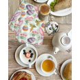 thumbnail image 4 of Easter Kitchen Dish Towels for Drying Dishes Set of 3, Spring Rabbit Ears Eggs Carrots Floral Green Plaid Waffle Weave Microfiber Hand Tea Bathroom Towels Quick Dry & Absorbent Towel 15.7x23.6, 4 of 7