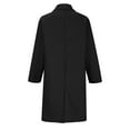 thumbnail image 3 of Lovskoo Womens Winter Coats Double Breasted Pea Coat Turn Down Collar Long Sleeve Casual Coat Cardigan Trench Coat Overcoat Black, 3 of 7