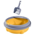 thumbnail image 3 of Semi-Enclosed Cat Litter Box Removable Cage Splashproof Kitten Toilet Litter Box Violet Large, 3 of 9
