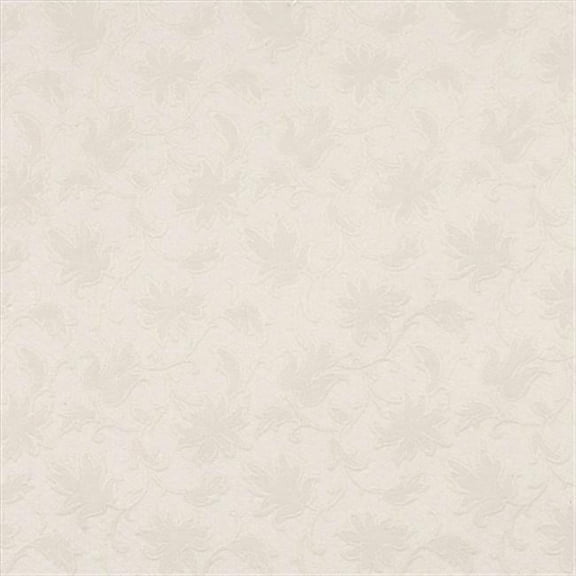 Designer Fabrics E508 54 in. Wide Off White- Floral Jacquard Woven Upholstery Grade Fabric