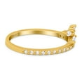 thumbnail image 2 of Yellow Tone, Simulated Cubic Zirconia Size-8 Half Eternity Fashion Ring Marquise 925 Sterling Silver, 2 of 7