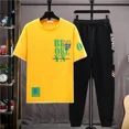 thumbnail image 4 of Ropa para hombre, pantalones deportivos estampados, conjuntos de pantalones gráficos, camisetas para correr, novedad en chándal a juego de alta calidad para hombre, 4 of 5